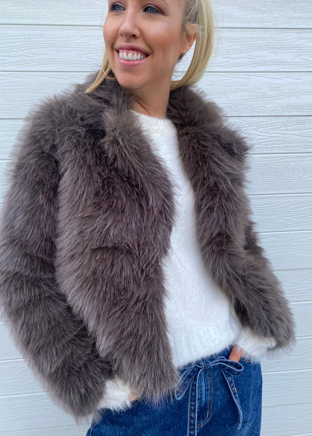 Maggie faux fur jkts- mocha