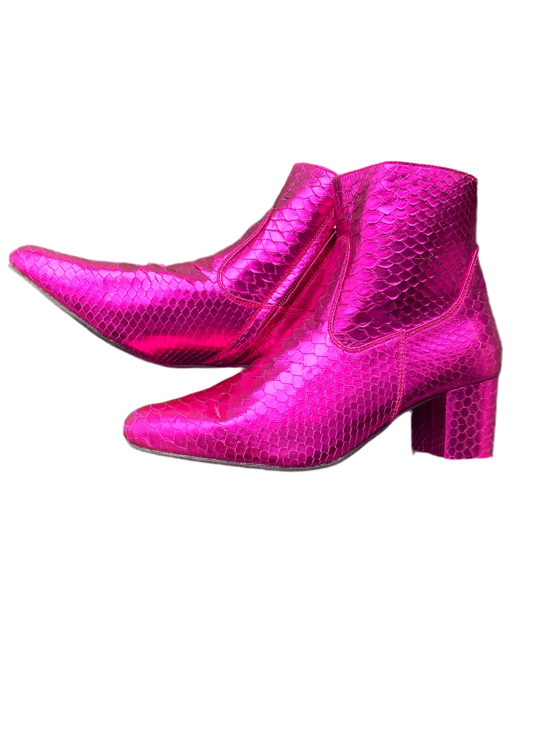 Sassy boots - Neon pink metallic