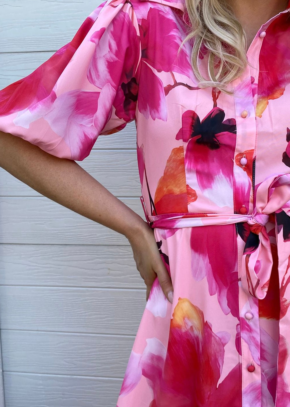 Spring Dress- Pink Floral