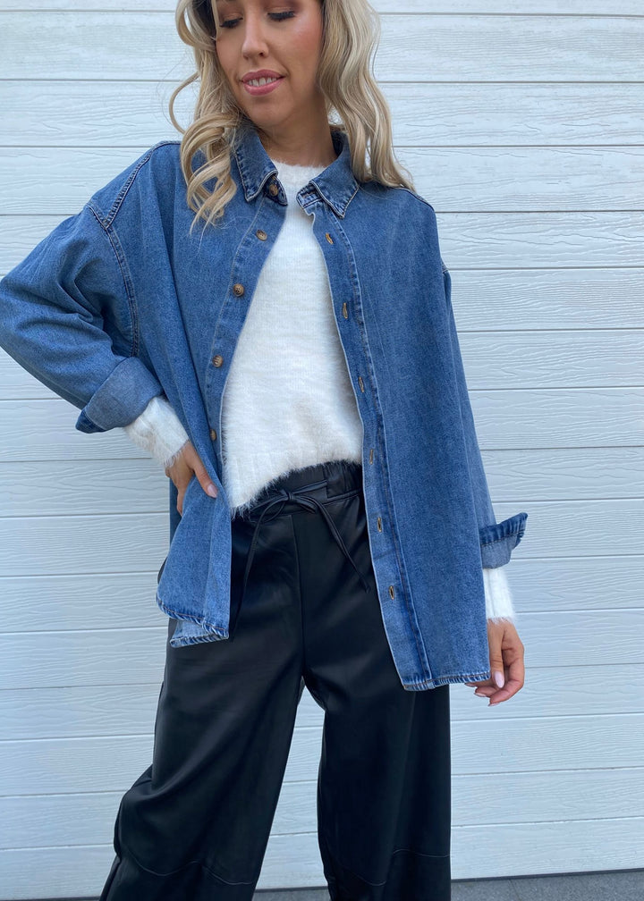 Fria Denim Shirt- Blue Denim