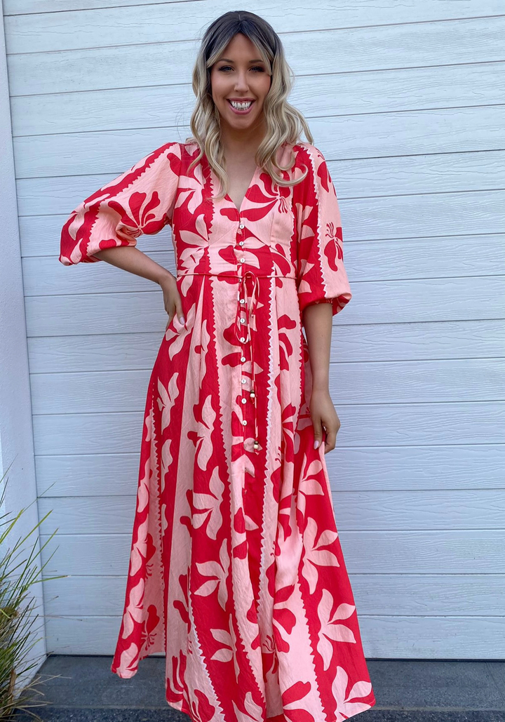 Mia Dress- Pink Floral