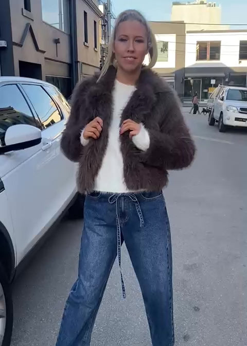 Maggie faux fur jkts- mocha