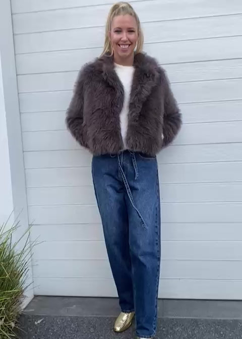Maggie faux fur jkts- mocha