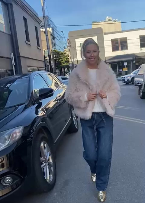 Maggie faux fur jkts- Neutral