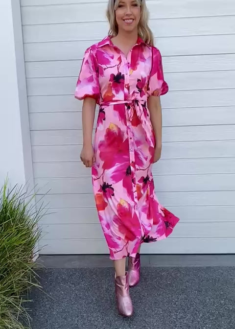 Spring Dress- Pink Floral