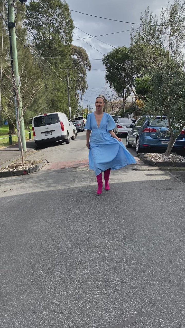 Lux suede boot - Fuschia