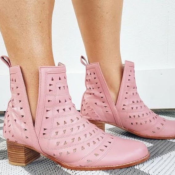 Nic Cut Out Boot - Musk Pink-Shoes-jfahristore