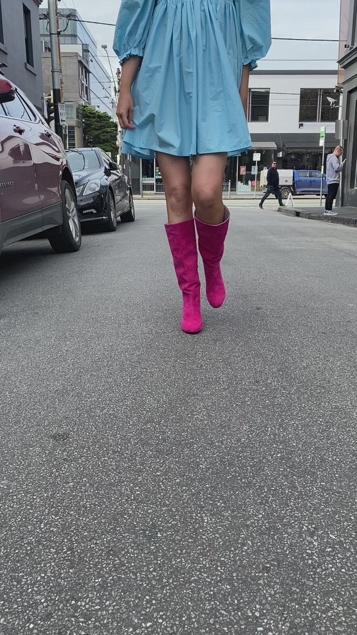 Lux suede boot - Fuschia