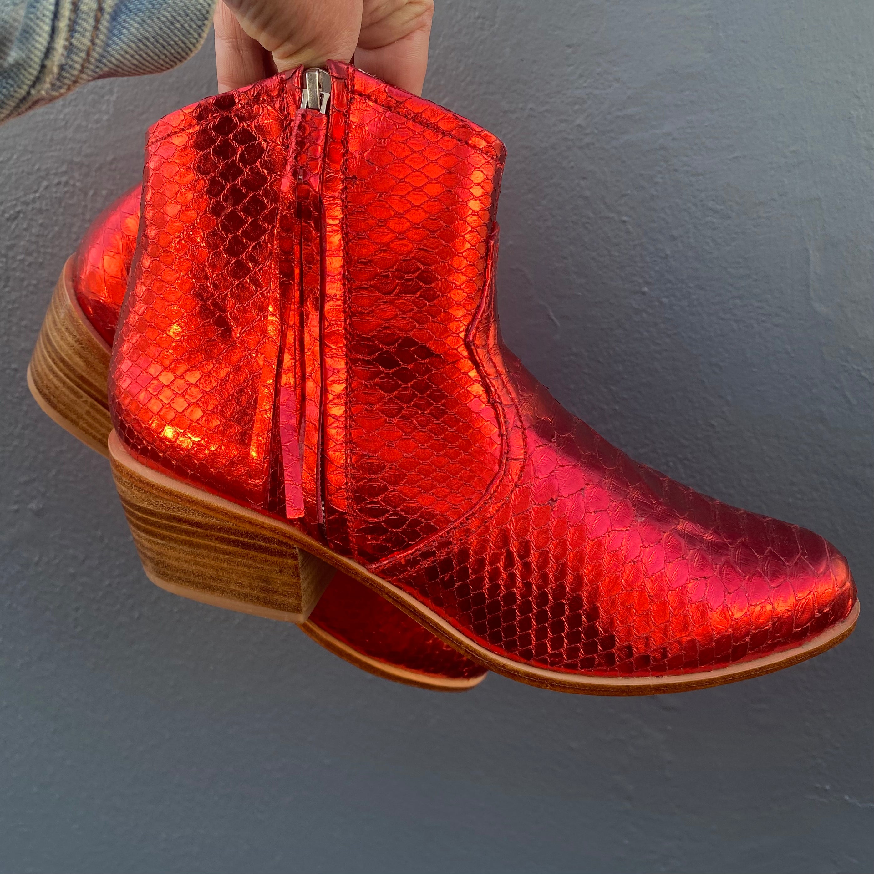 Jfahri boot - Red metallic