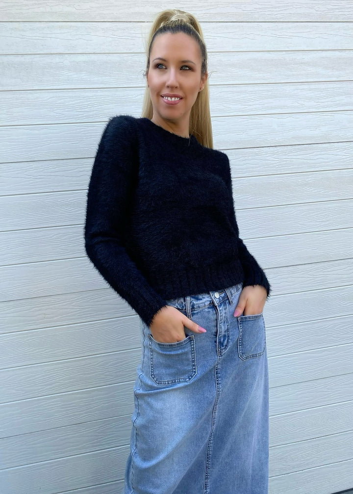 Arna fluffy- black