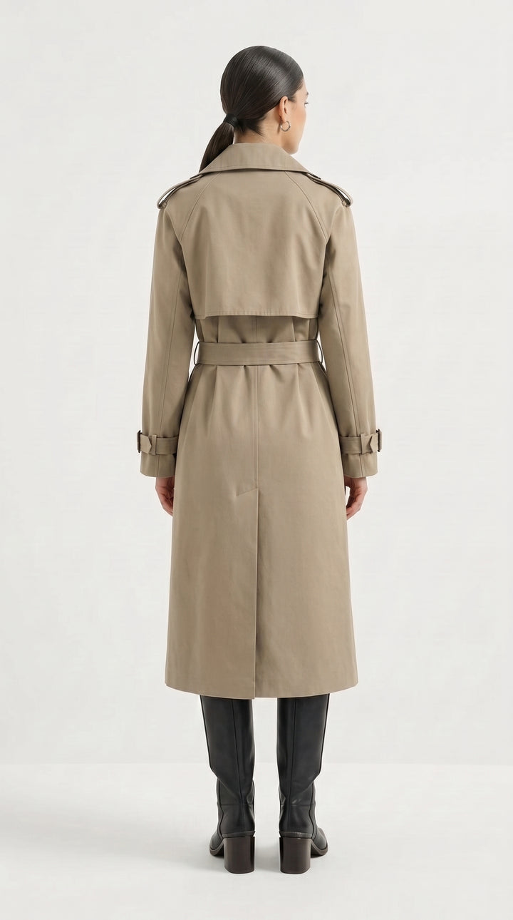 Double-Breasted Trench - Taupe