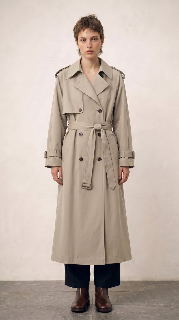 Double-Breasted Trench - Taupe