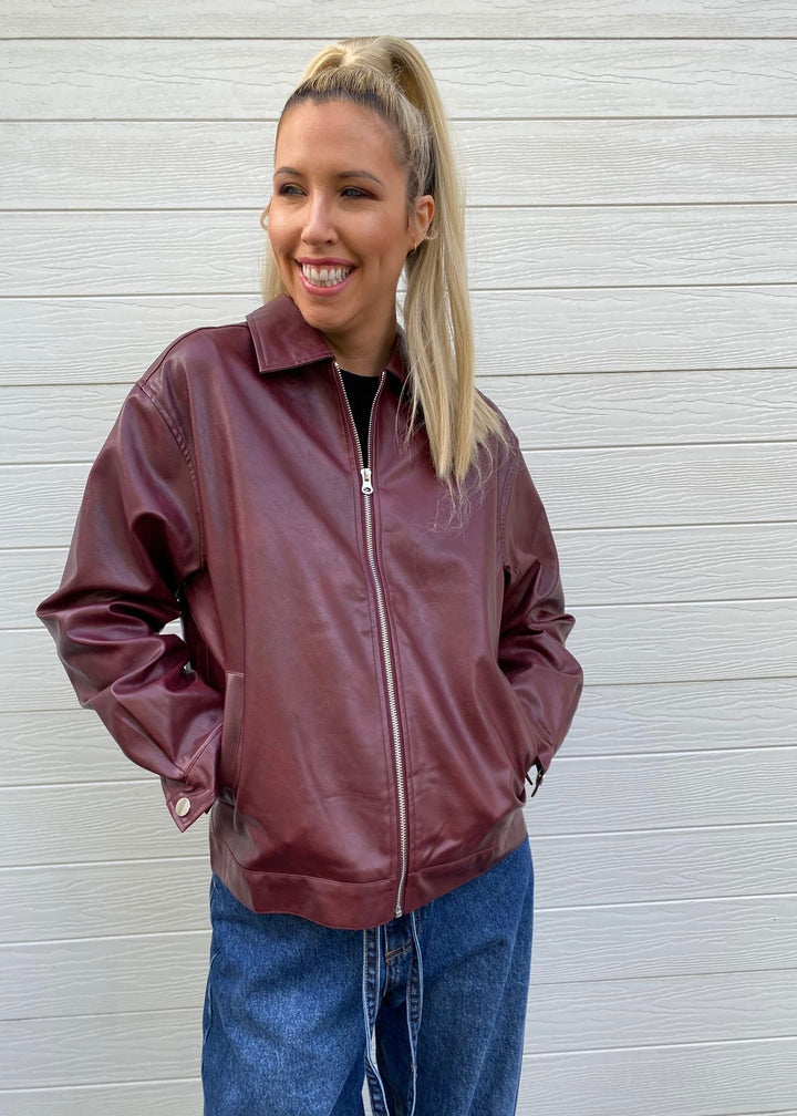 Brooklyn bomber jacket - Burgundy
