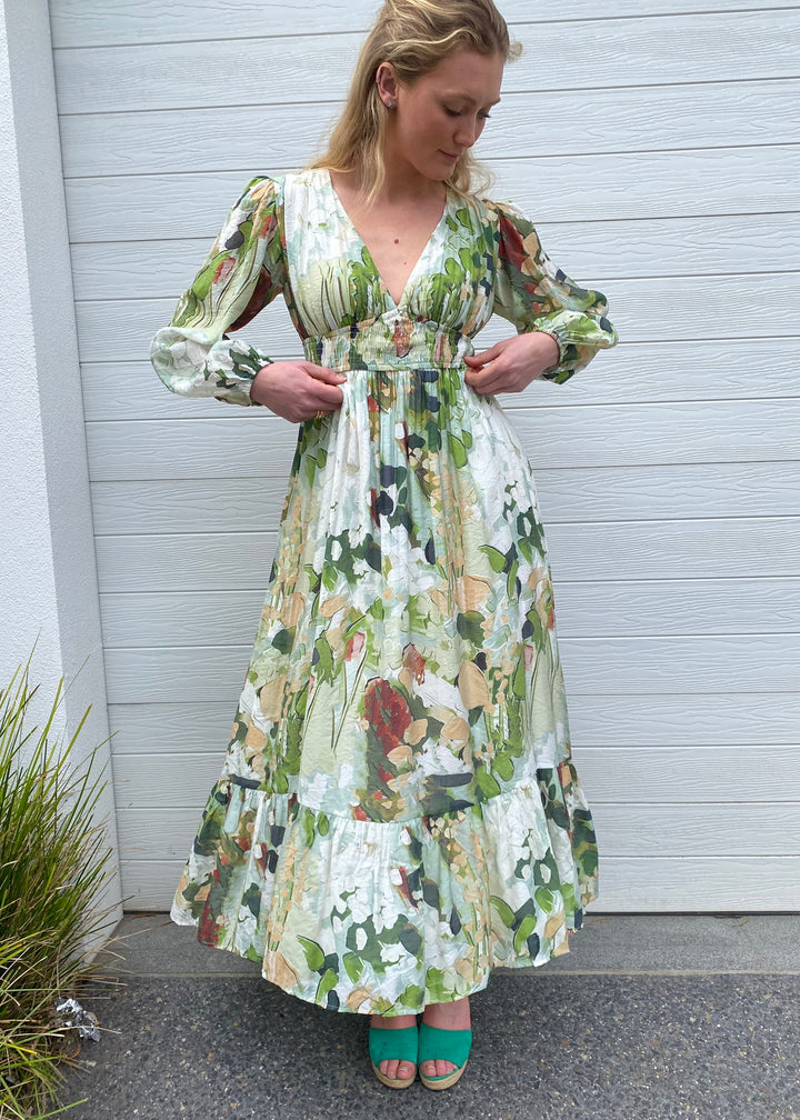 Farah dress - Green print