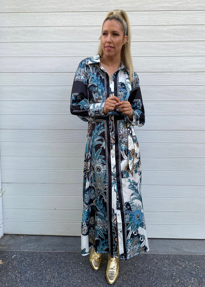 Dolce dress- teal & black