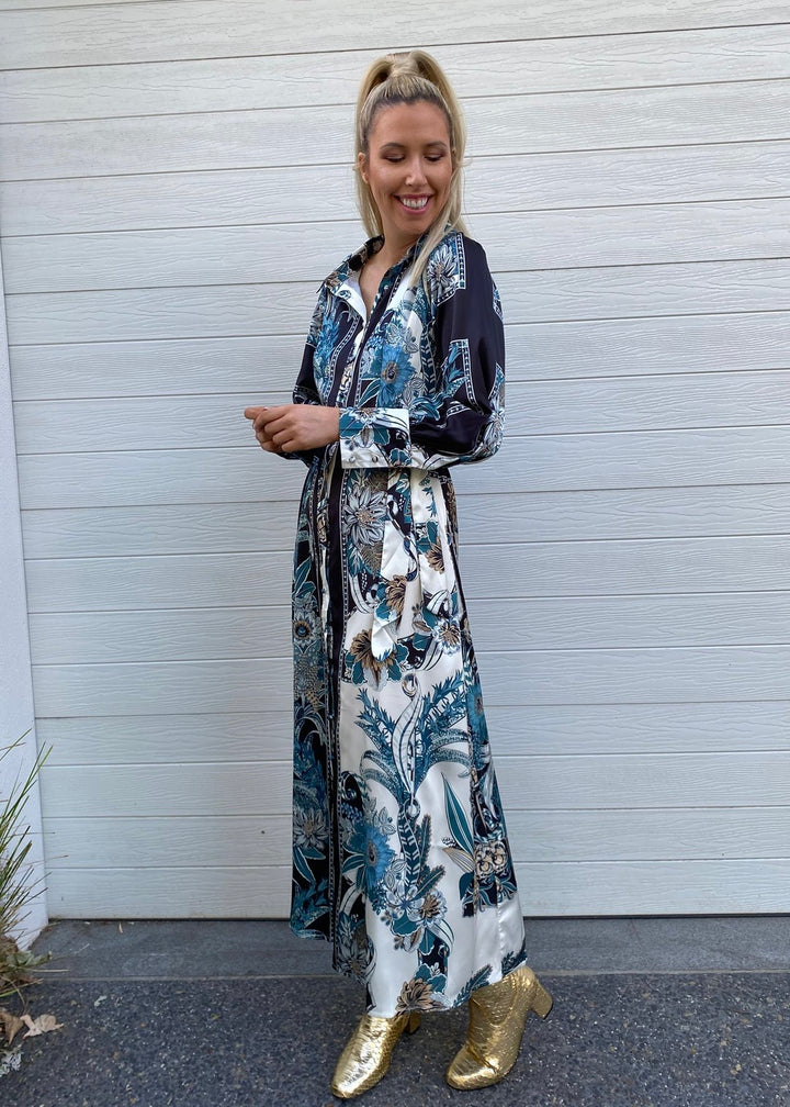 Dolce dress- teal & black