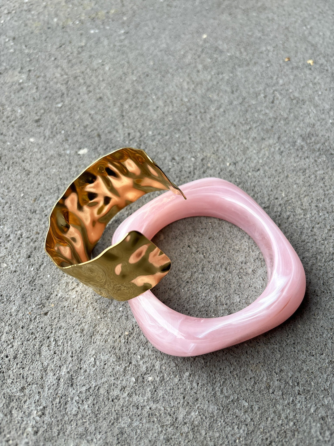 Wavy Slim Adjustable Bangle in Gold