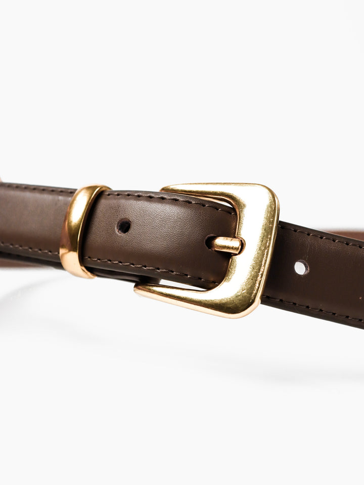 Greta Thin Everyday Belt - Taupe