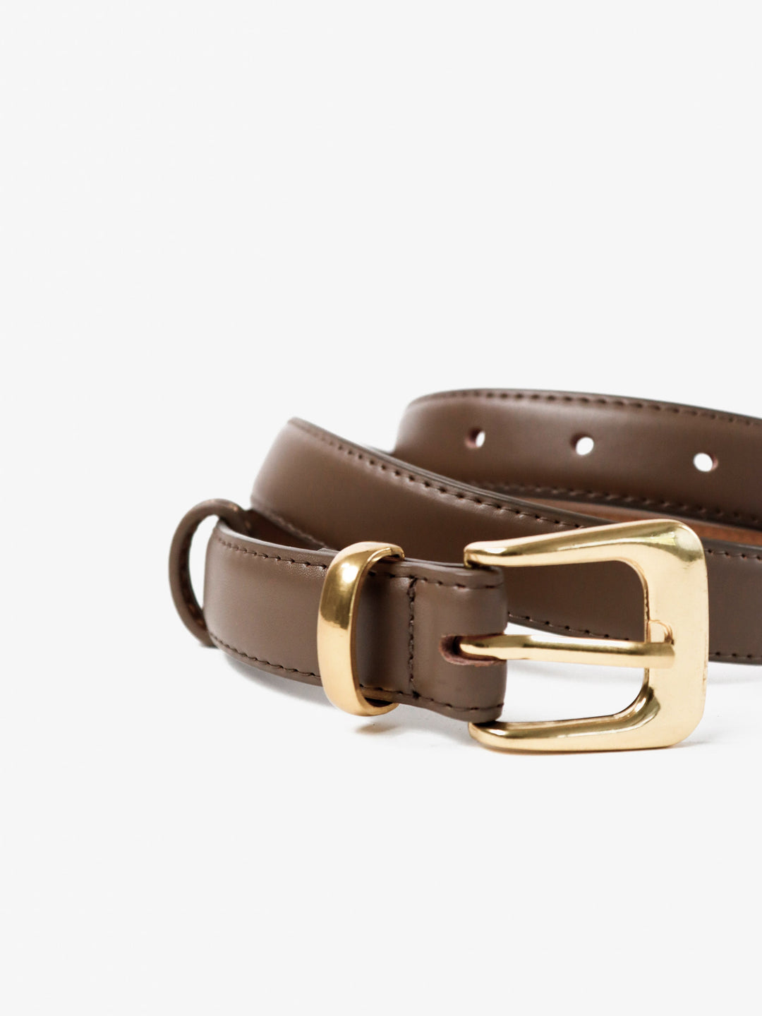 Greta Thin Everyday Belt - Taupe
