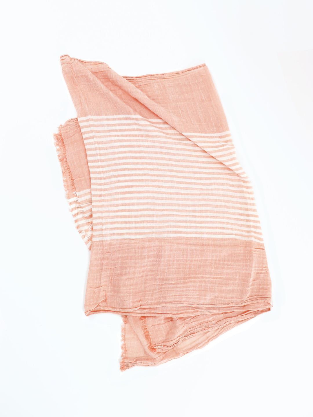 Pink Stripe Cotton Sarong Scarf