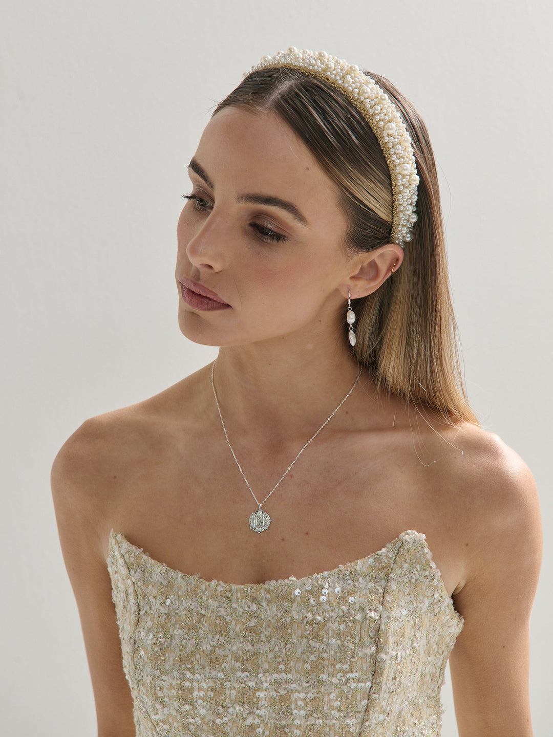 Bianca Pearl Beads Headband