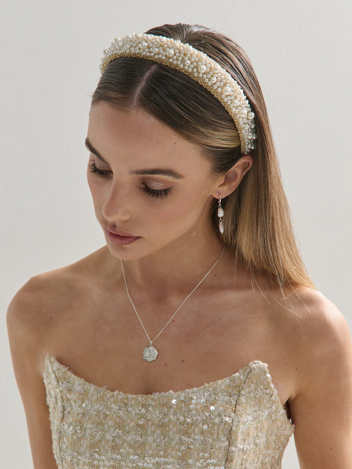 Bianca Pearl Beads Headband