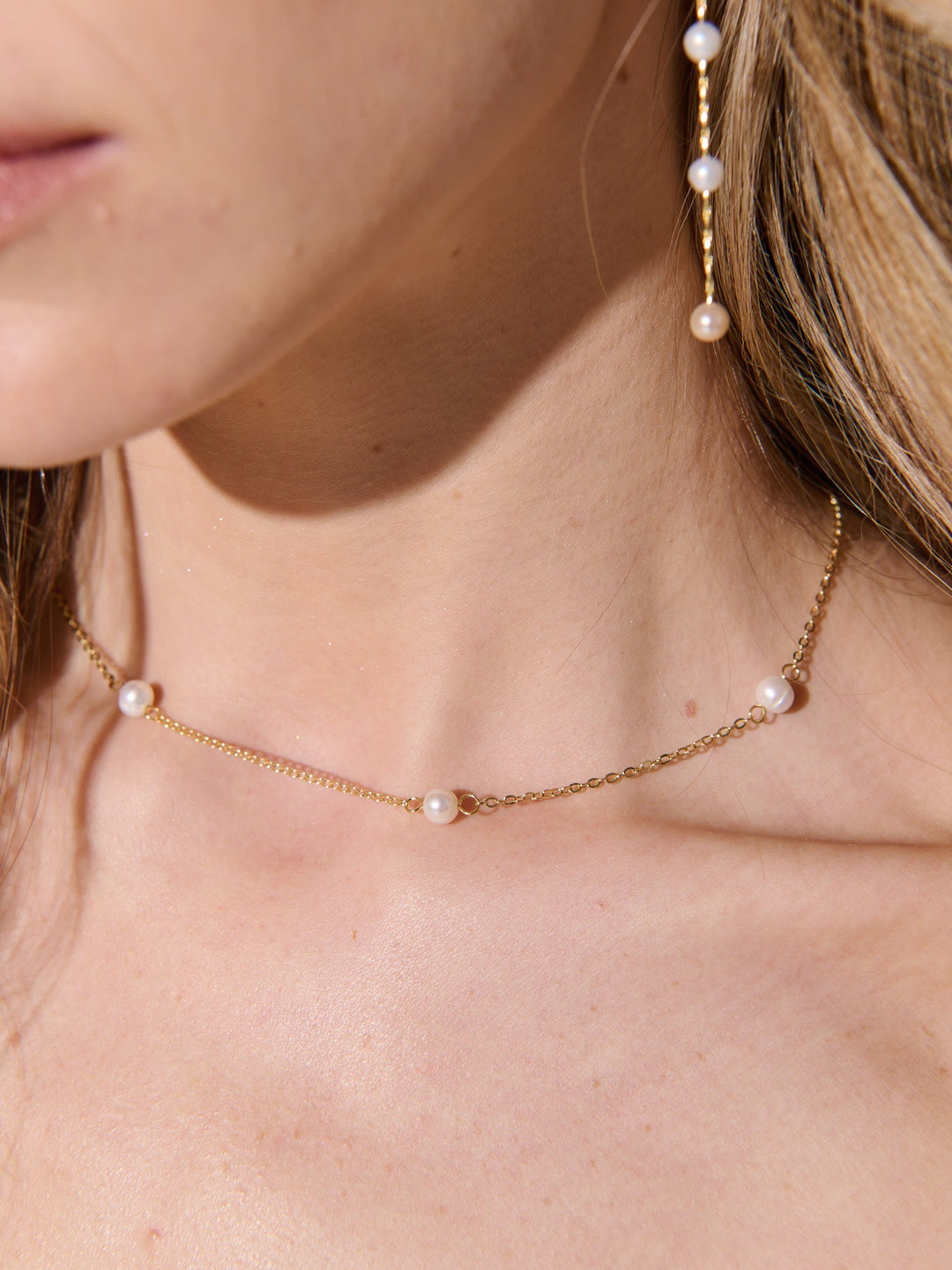 Ally Pearl 18K Gold Plated Necklace