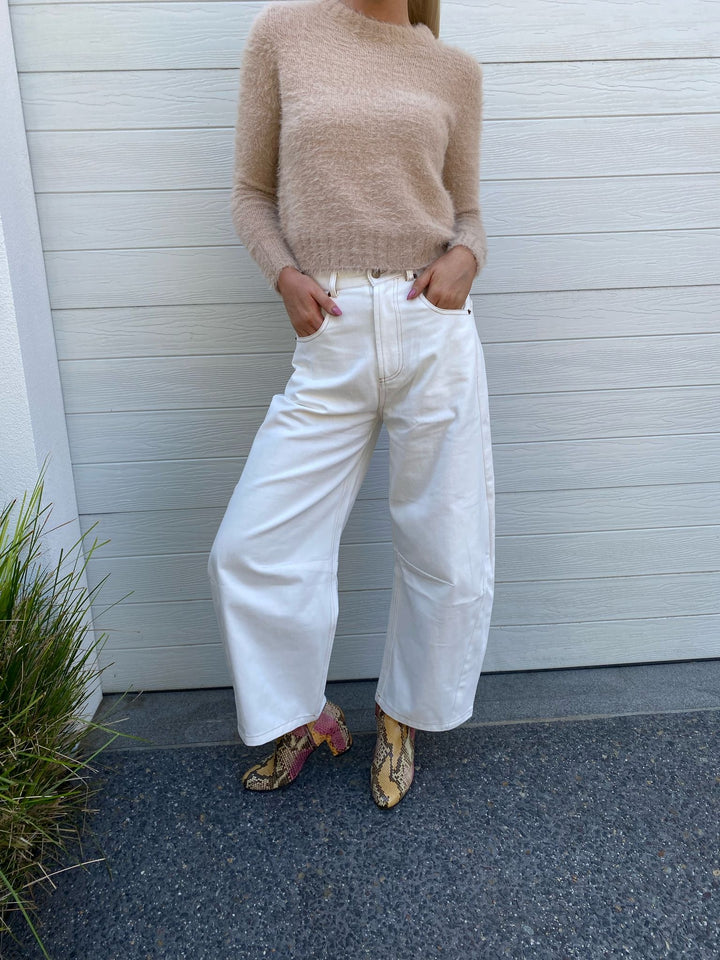 Barrel jeans - Cream