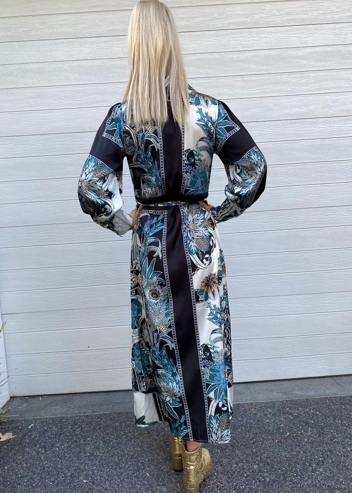 Dolce dress- teal & black