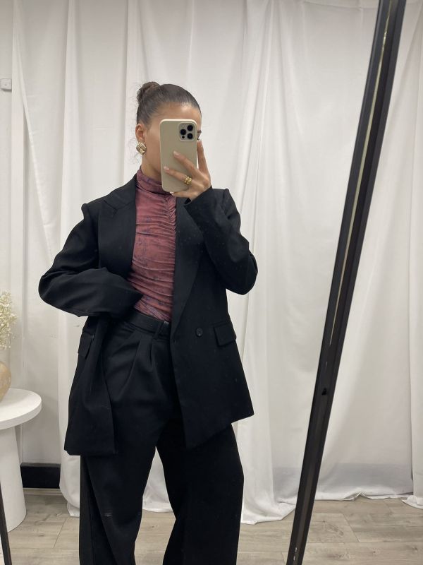 Oversized Tailored Blazer - Black