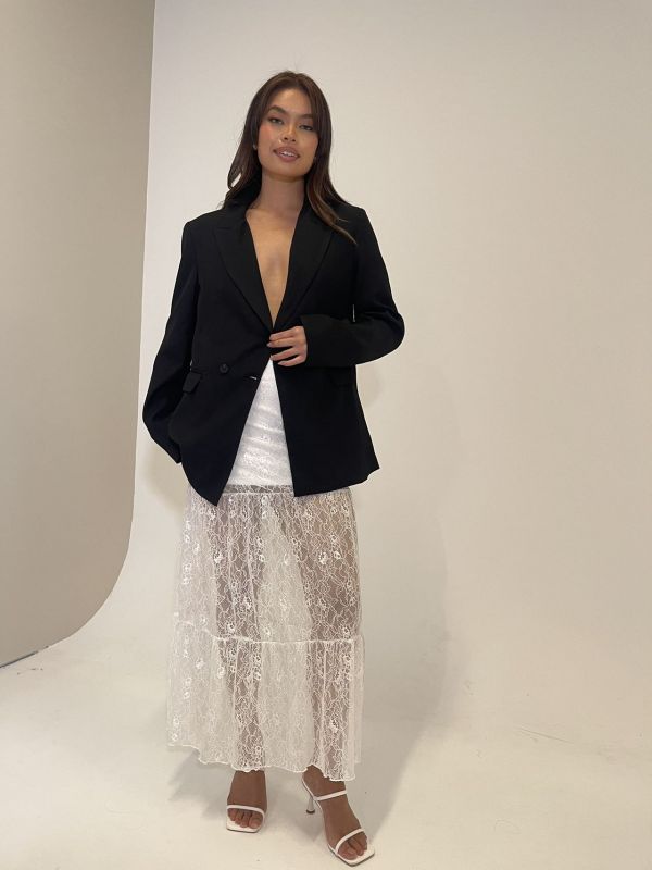 Oversized Tailored Blazer - Black