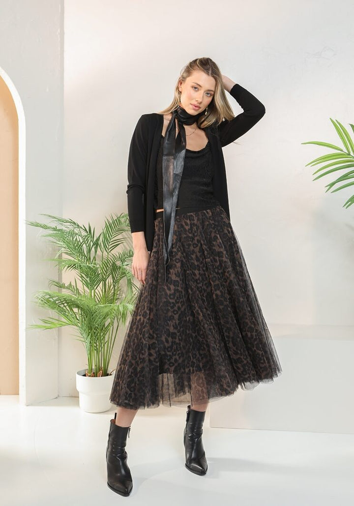 Tulle Skirt - Leopard