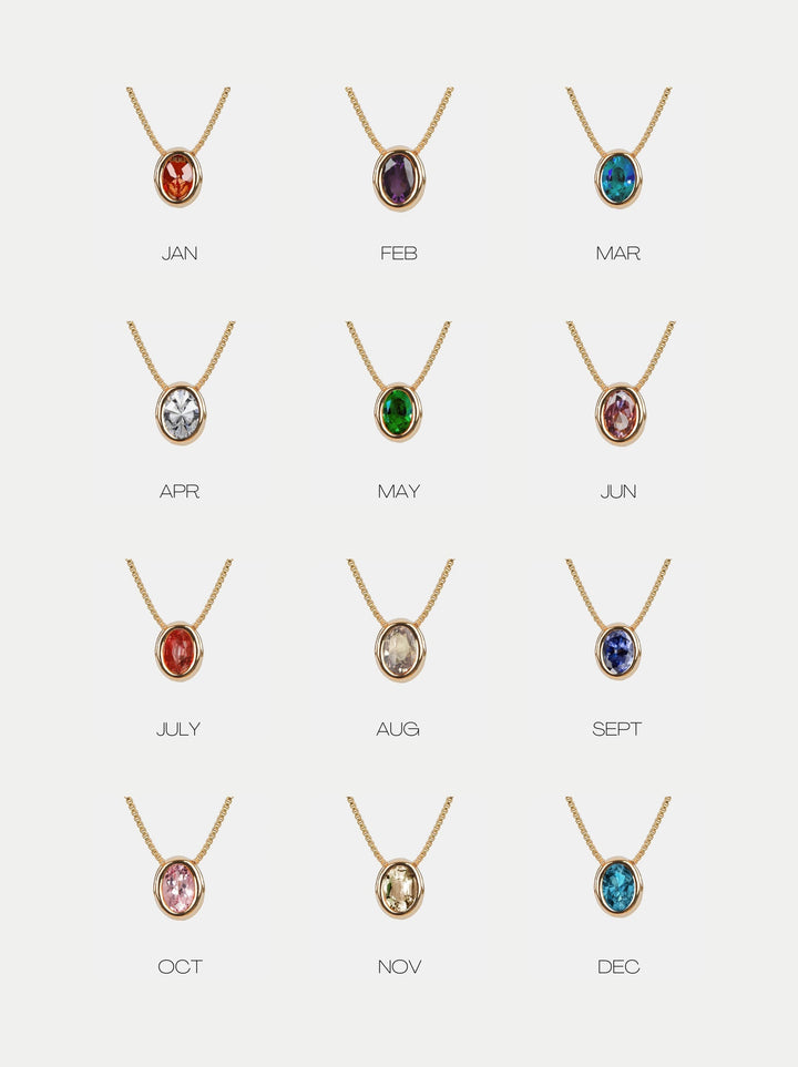 Aurora Birthstone 18K Gold Plated Necklace - May