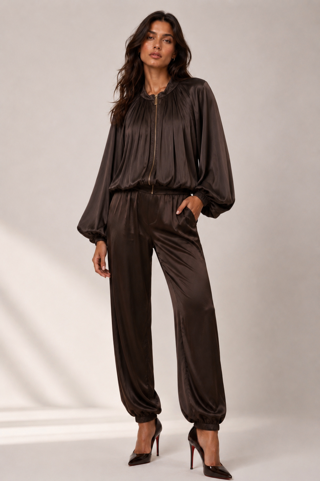 Viscose Blend Top - Chocolate