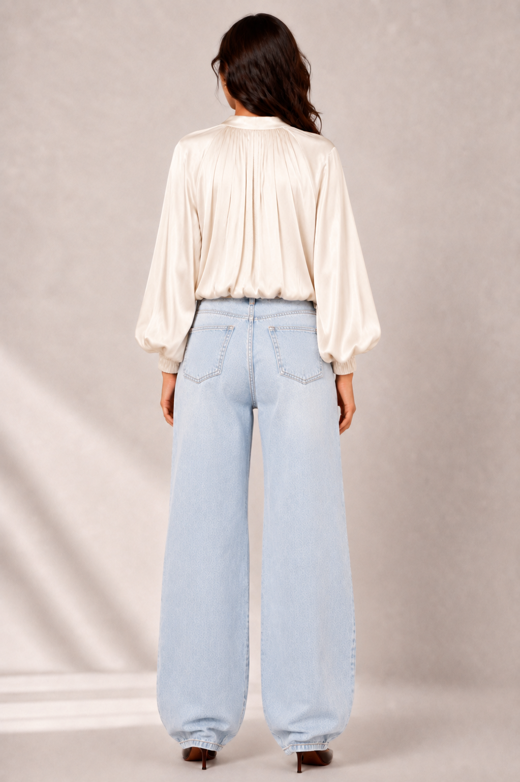 Viscose Blend Pants - Ivory