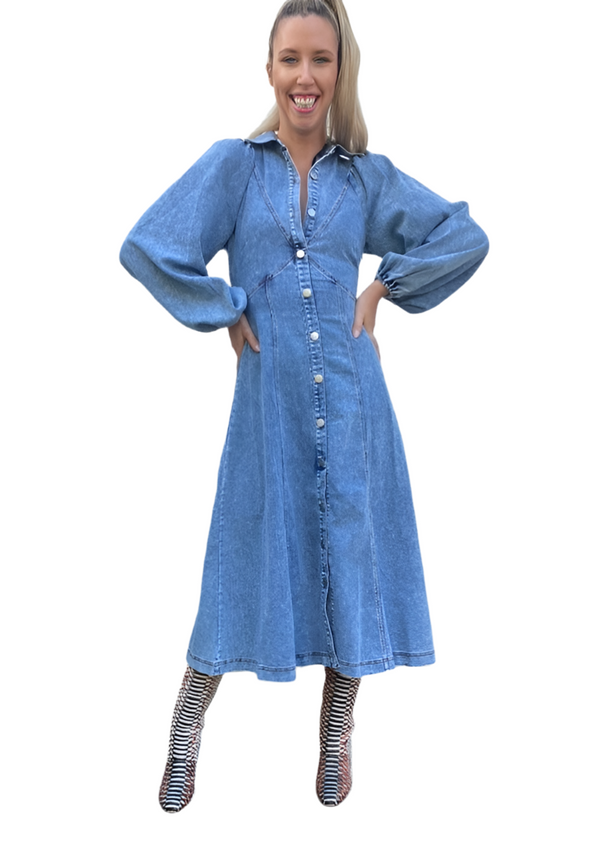 Carolina dress - Blue denim