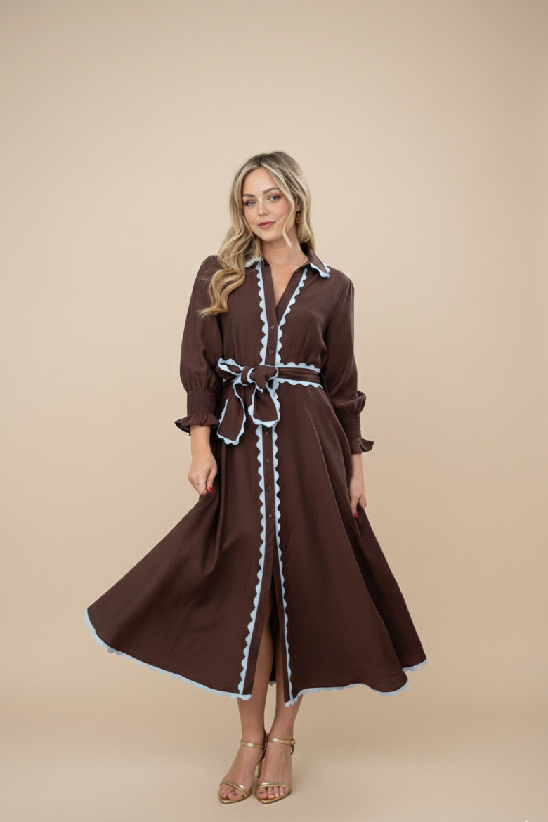 Midi Dress — Chocolate