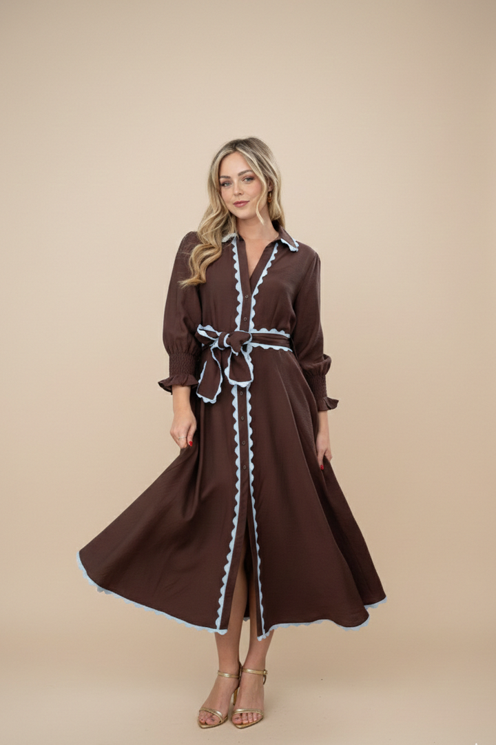 Midi Dress — Chocolate
