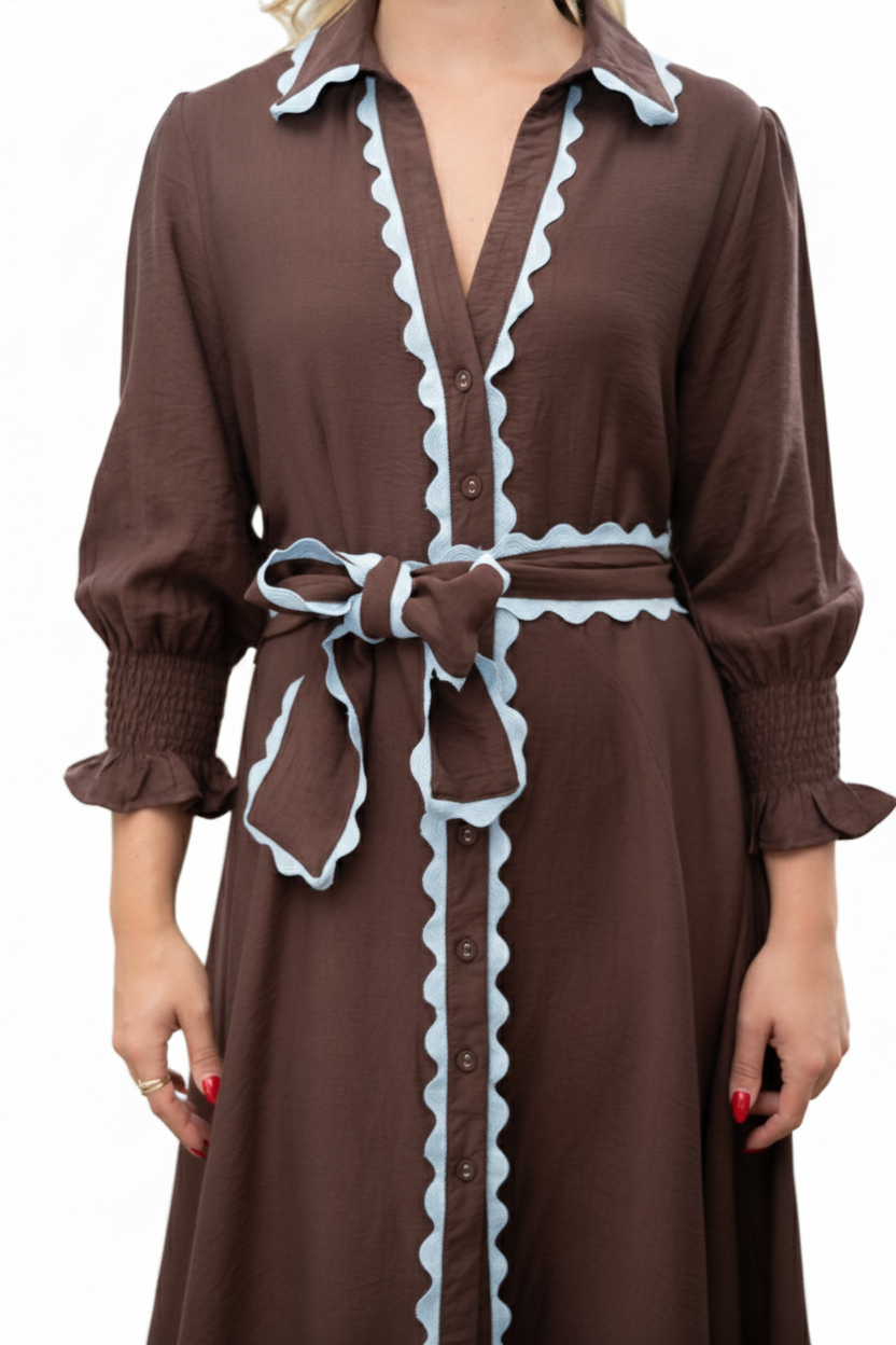 Midi Dress — Chocolate