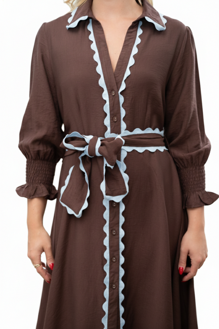 Midi Dress — Chocolate