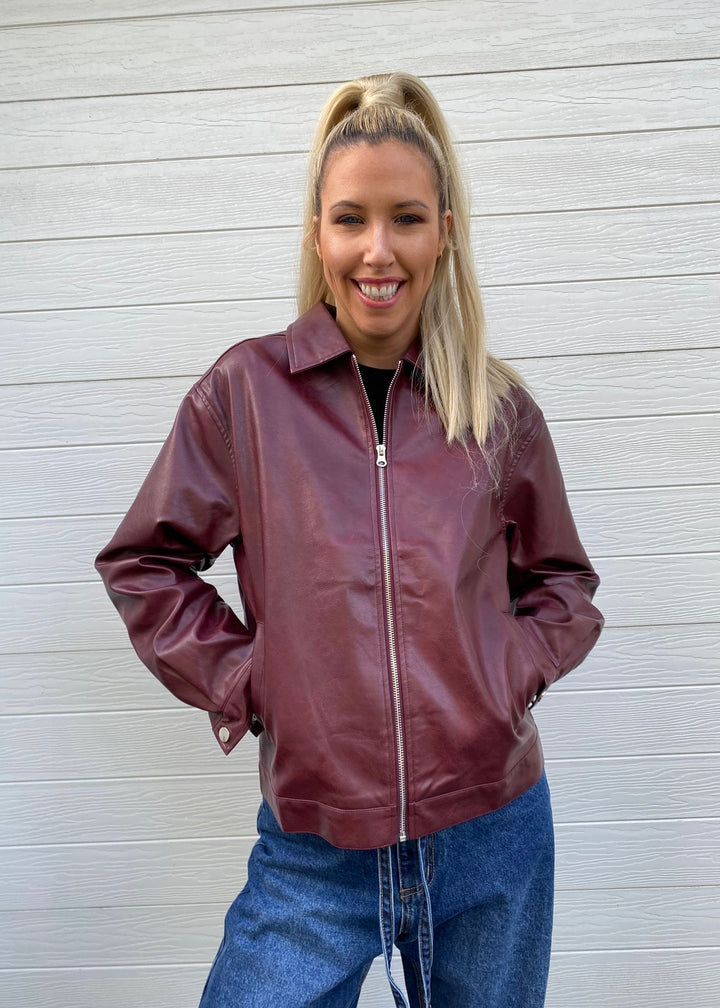 Brooklyn bomber jacket - Burgundy