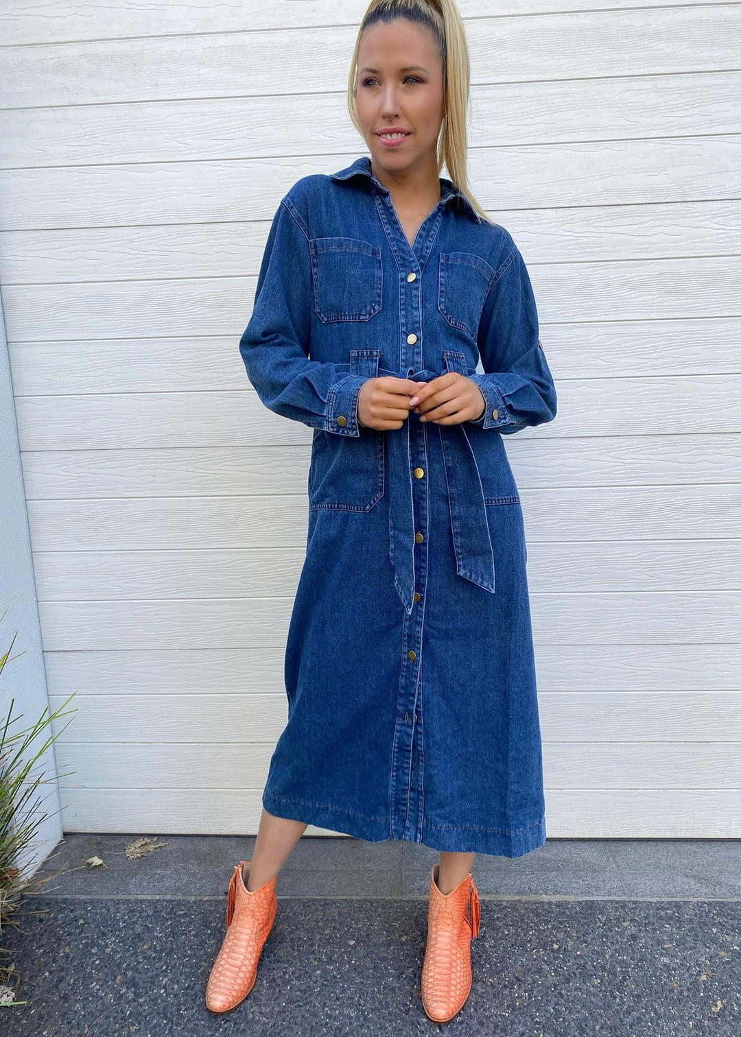 Ava denim dress - Blue denim jfahristore Ava denim dress - Blue denim jfahristore