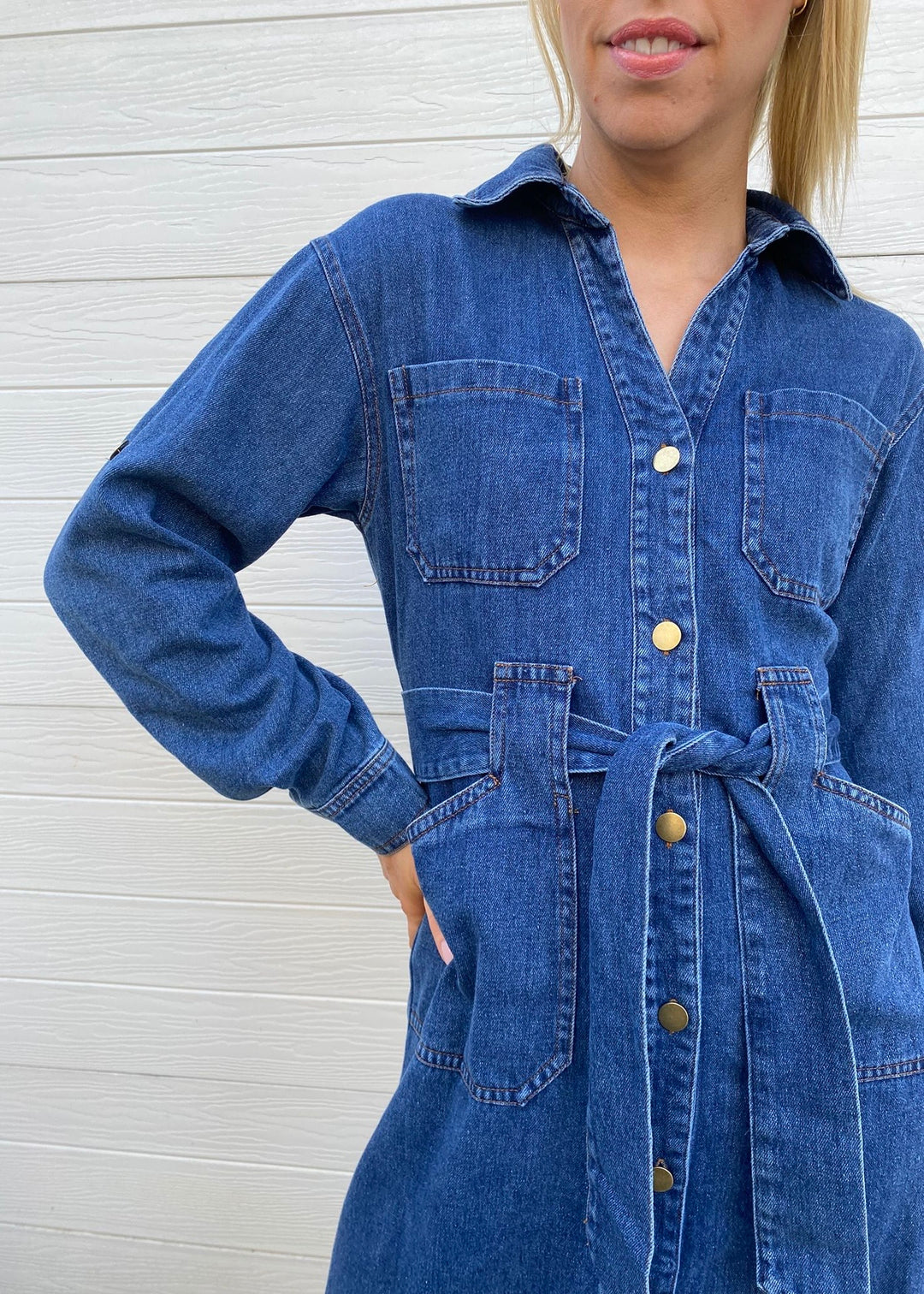 Ava denim dress - Blue denim jfahristore Ava denim dress - Blue denim jfahristore