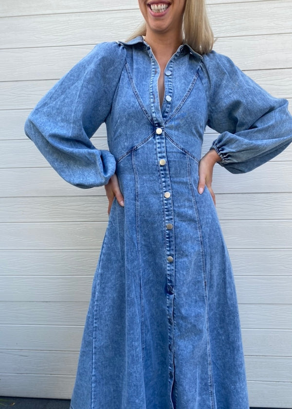 Carolina dress - Blue denim