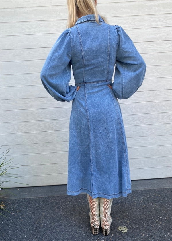 Carolina dress - Blue denim