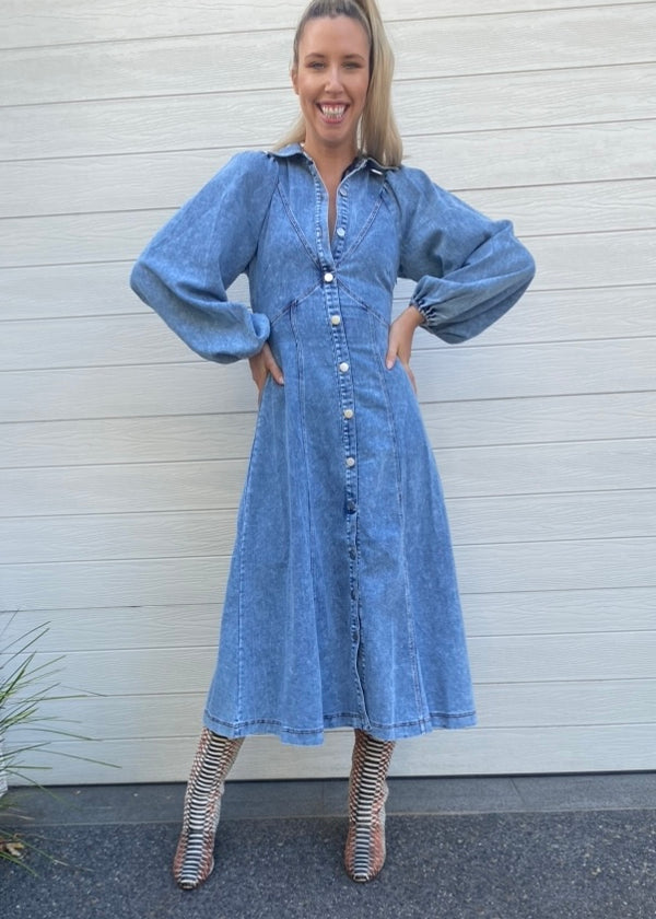 Carolina dress - Blue denim