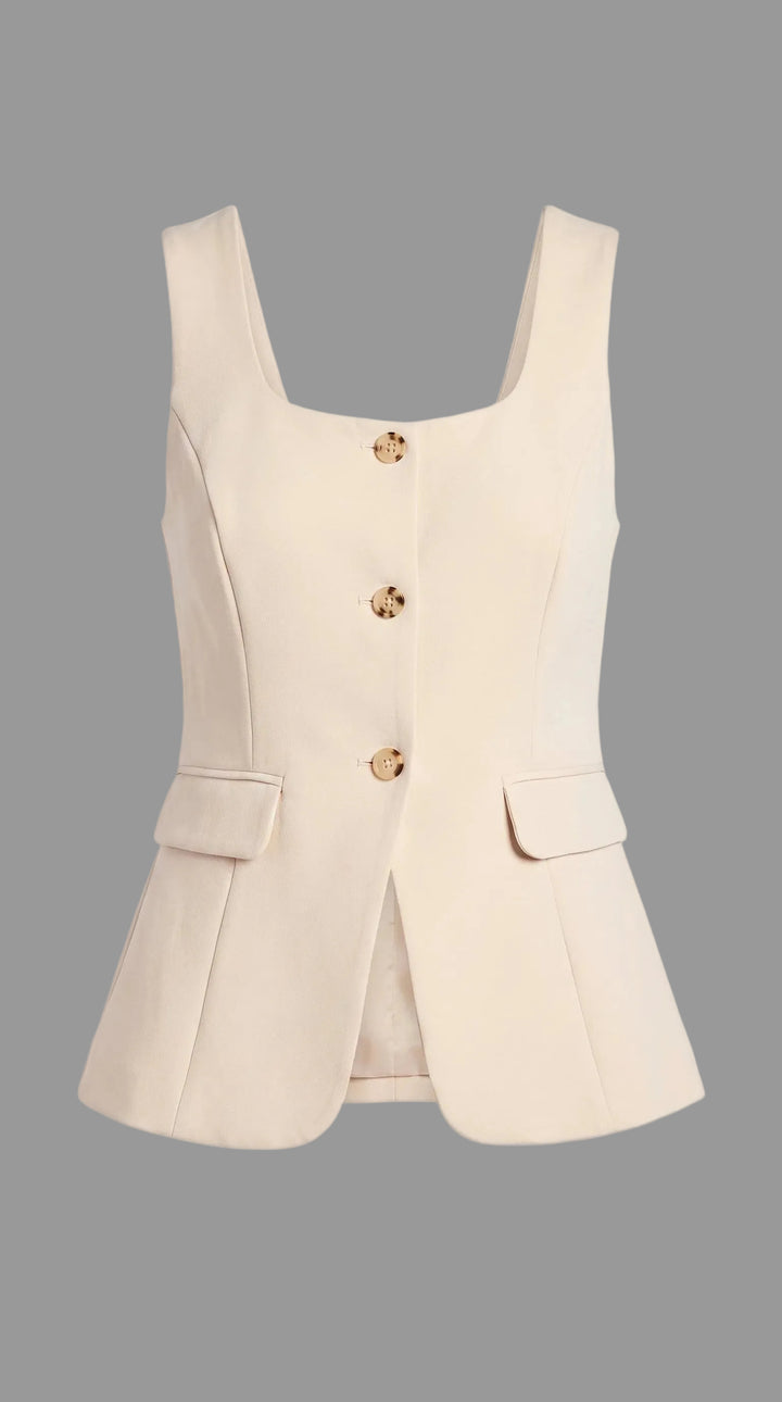 Textured Vest Top - Oat