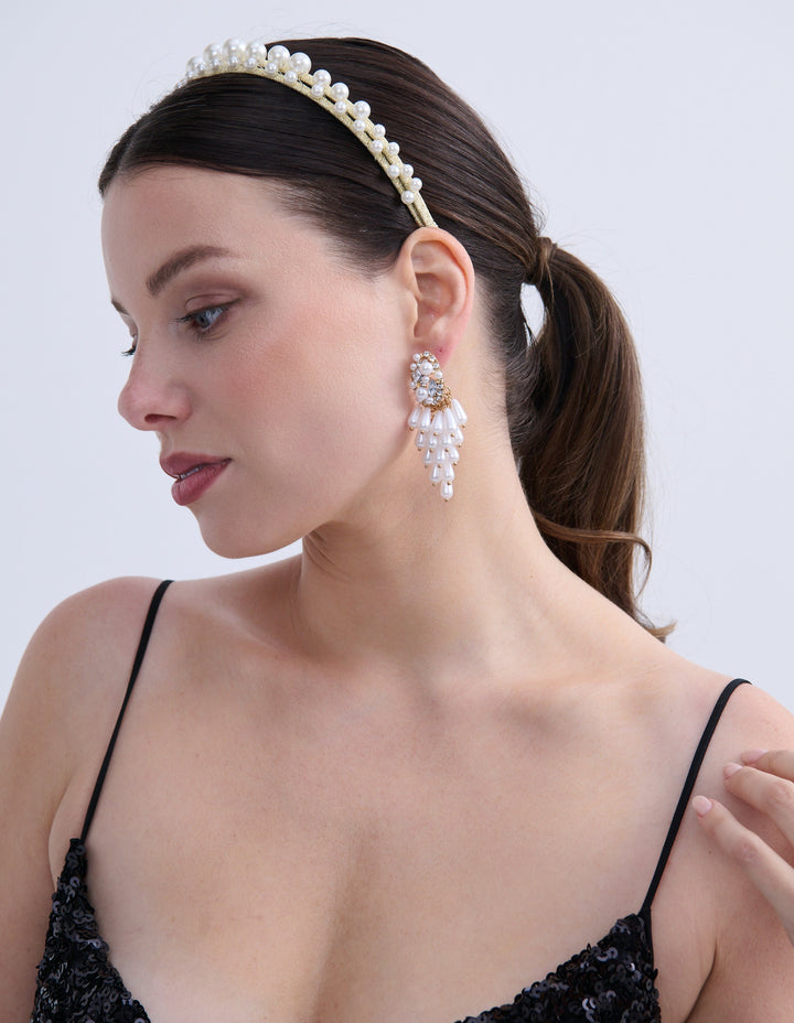 Opaline Pearl Statement Earrings