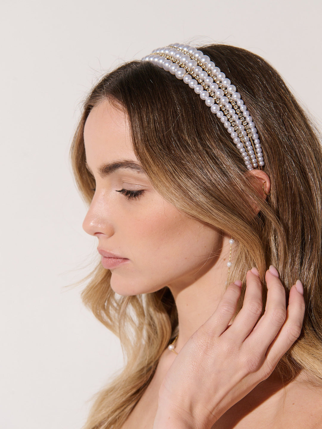 Harper Triple Pearl Headband
