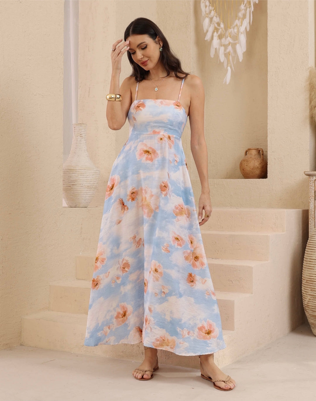 Maxi Dress - Blue Print